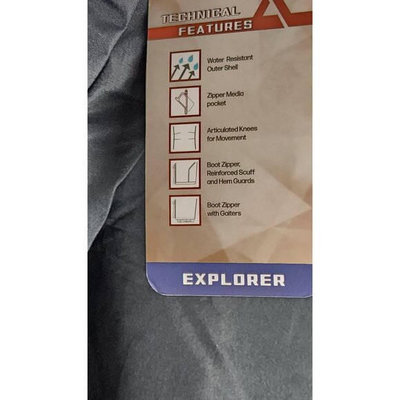 Tec-One Explorer 4XL Core Ski/Snowboarding Pants – Black, Water Resistant - Picture 12 of 16